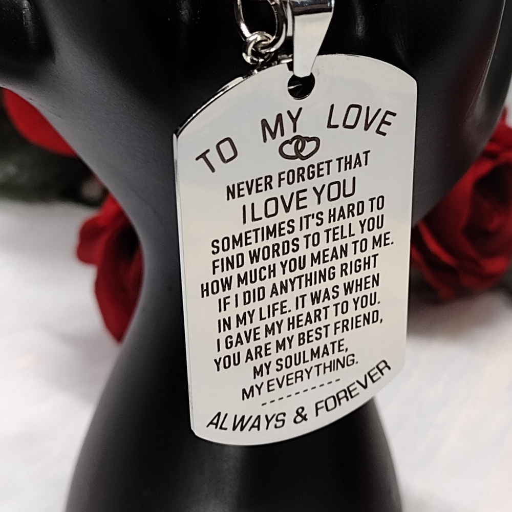 ⭐To my Love "Never Forget I Love You" Keychain NWOT
